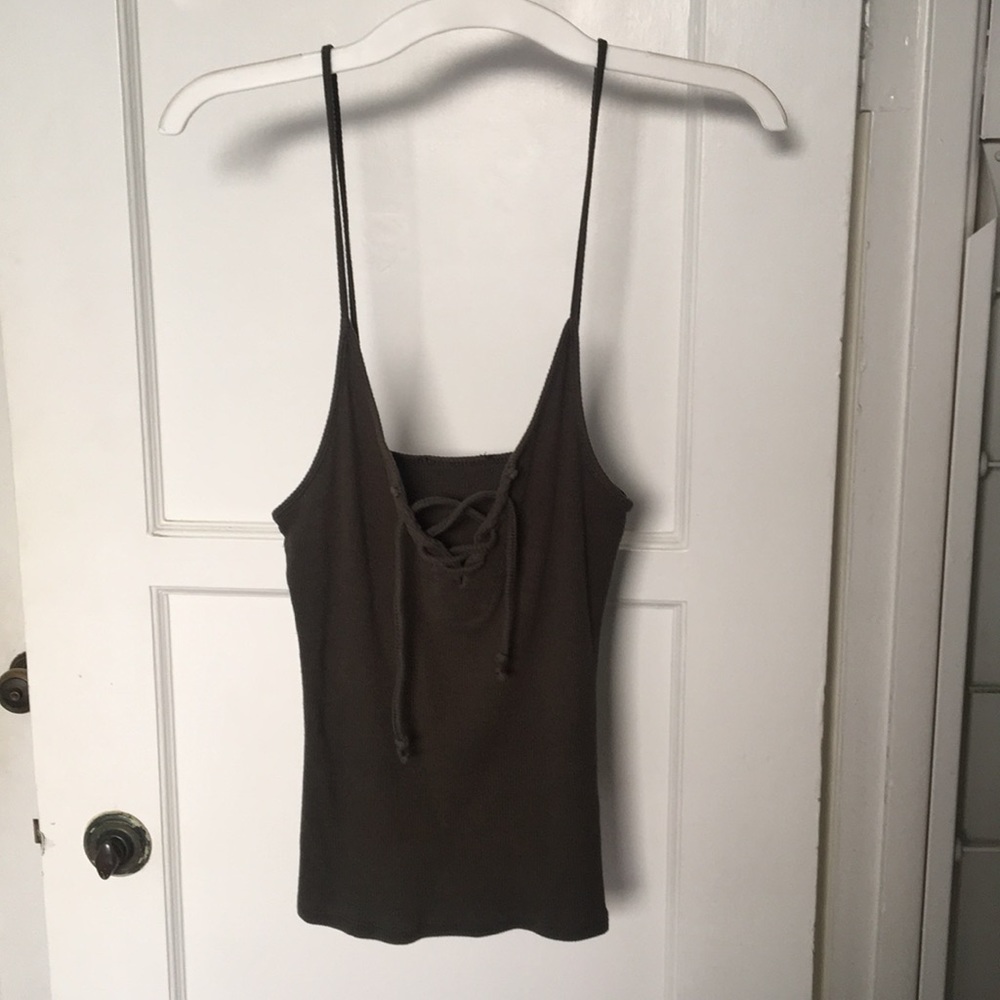 Green Tank Crop Top